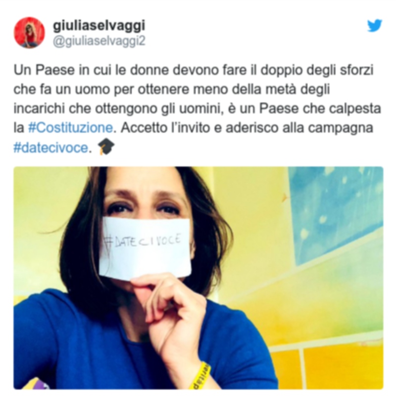 Dateci Voce: итальянские женщины требуют голоса в бою Covid-19