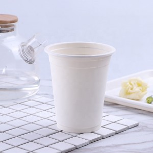 Экологически чистые компостируемые чашки PLA кукурузного крахмала использовала одноразовую биоразлагаемую чашку
