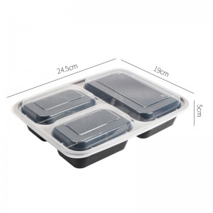 Одноразовый круглый полипропиленовый пластиковый контейнер для доставки еды, пластиковый контейнер для хранения, упаковка для обеда с крышкой
